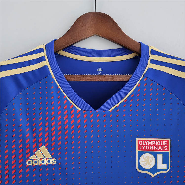 22/23 Olympique Lyonnais Away Blue Soccer Jersey Football Shirt - Click Image to Close